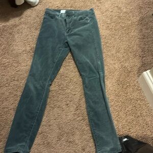 Green cords modern stretch true skinny
